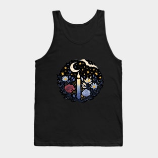 Candle Flowers and Starry Sky Tank Top